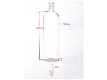 MSE PRO Small-Mouth Vacuum Chromatography Column, Upper Mouth: 24/40, Tube Diameter: 90mm, Tube Length: 400mm, C