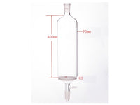 MSE PRO Small-Mouth Vacuum Chromatography Column, Upper Mouth: 24/40, Tube Diameter: 90mm, Tube Length: 400mm, M
