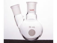 MSE PRO Thick Wall Slanted Two-Mouth Bottle, High Strength, Middle Grinding Mouth: 14/20, Side Grinding Mouth: 14/20, 50mL