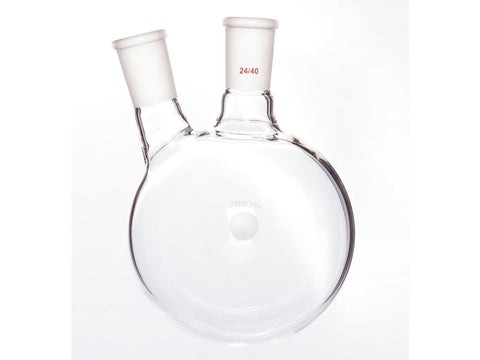 MSE PRO Thick Wall Slanted Two-Mouth Bottle, High Strength, Middle Grinding Mouth: 24/40, Side Grinding Mouth: 24/40, 1000mL