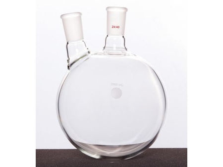 MSE PRO Thick Wall Slanted Two-Mouth Bottle, High Strength, Middle Grinding Mouth: 24/40, Side Grinding Mouth: 24/40, 2000mL
