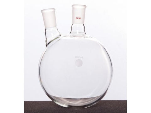 MSE PRO Thick Wall Slanted Two-Mouth Bottle, High Strength, Middle Grinding Mouth: 24/40, Side Grinding Mouth: 24/40, 2000mL