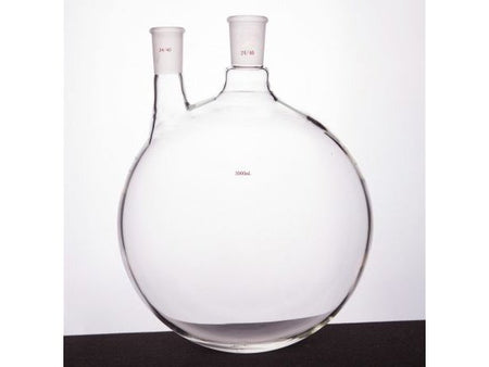 MSE PRO Thick Wall Slanted Two-Mouth Bottle, High Strength, Middle Grinding Mouth: 24/40, Side Grinding Mouth: 24/40, 3000mL