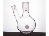 MSE PRO Thick Wall Slanted Two-Mouth Bottle, High Strength, Middle Grinding Mouth: 24/40, Side Grinding Mouth: 14/20, 250mL