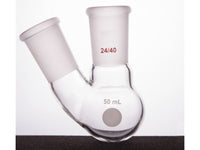 MSE PRO Thick Wall Slanted Two-Mouth Bottle, High Strength, Middle Grinding Mouth: 24/40, Side Grinding Mouth: 24/40, 50mL
