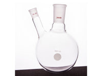 MSE PRO Thick Wall Slanted Two-Mouth Bottle, High Strength, Middle Grinding Mouth: 24/40, Side Grinding Mouth: 14/20, 500mL
