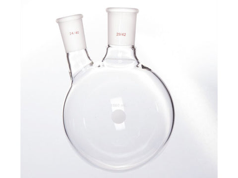 MSE PRO Thick Wall Slanted Two-Mouth Bottle, High Strength, Middle Grinding Mouth: 29/42, Side Grinding Mouth: 24/40, 1000mL