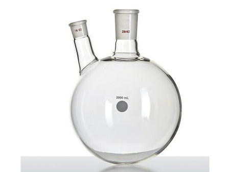 MSE PRO Thick Wall Slanted Two-Mouth Bottle, High Strength, Middle Grinding Mouth: 29/42, Side Grinding Mouth: 19/22, 2000mL