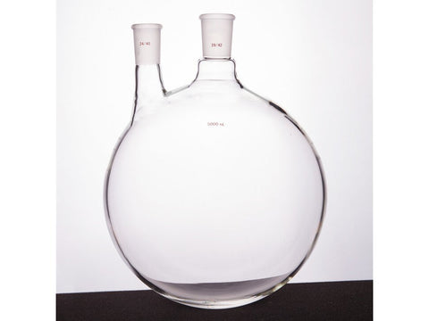 MSE PRO Thick Wall Slanted Two-Mouth Bottle, High Strength, Middle Grinding Mouth: 29/42, Side Grinding Mouth: 24/40, 5000mL