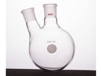 MSE PRO Thick Wall Slanted Two-Mouth Bottle, High Strength, Middle Grinding Mouth: 19/22, Side Grinding Mouth: 19/22, 250mL