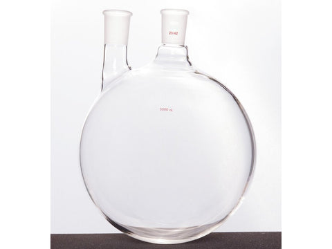 MSE PRO Thick Wall Slanted Two-Mouth Bottle, High Strength, Middle Grinding Mouth: 29/42, Side Grinding Mouth: 29/42, 5000mL