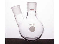 MSE PRO Thick Wall Slanted Two-Mouth Bottle, High Strength, Middle Grinding Mouth: 19/22, Side Grinding Mouth: 19/22, 100mL