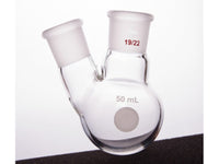 MSE PRO Thick Wall Slanted Two-Mouth Bottle, High Strength, Middle Grinding Mouth: 19/22, Side Grinding Mouth: 19/22, 50mL