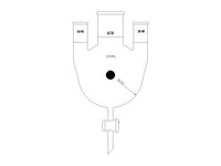 MSE PRO Three-Necked Round Bottom Flask, PTFE Stopcock, Middle Grinding Mouth: 45/50, Side Grinding Mouth: 24/40, 1000mL