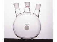 MSE PRO Slanted Three-Mouth Ball Bottle, Thick Wall and High Strength, Middle Grinding Mouth: 14/20, Side Grinding Mouth: 14/20, 500mL