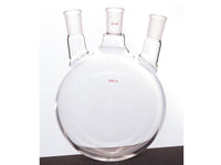 MSE PRO Slanted Three-Mouth Ball Bottle, Thick Wall and High Strength, Middle Grinding Mouth: 24/40, Side Grinding Mouth: 24/40, 3000mL