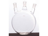 MSE PRO Slanted Three-Mouth Ball Bottle, Thick Wall and High Strength, Middle Grinding Mouth: 24/40, Side Grinding Mouth: 24/40, 5000mL