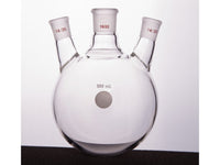 MSE PRO Slanted Three-Mouth Ball Bottle, Thick Wall and High Strength, Middle Grinding Mouth: 19/22, Side Grinding Mouth: 14/20, 500mL