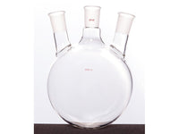 MSE PRO Slanted Three-Mouth Ball Bottle, Thick Wall and High Strength, Middle Grinding Mouth: 29/42, Side Grinding Mouth: 29/42, 3000mL