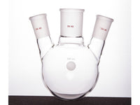 MSE PRO Slanted Three-Mouth Ball Bottle, Thick Wall and High Strength, Middle Grinding Mouth: 34/45, Side Grinding Mouth: 24/40, 500mL