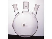 MSE PRO Slanted Three-Mouth Ball Bottle, Thick Wall and High Strength, Middle Grinding Mouth: 34/45, Side Grinding Mouth: 24/40, 2000mL