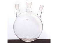 MSE PRO Slanted Three-Mouth Ball Bottle, Thick Wall and High Strength, Middle Grinding Mouth: 34/45, Side Grinding Mouth: 24/40, 5000mL