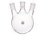 MSE PRO Slanted Three-Mouth Ball Bottle, Thick Wall and High Strength, Middle Grinding Mouth: 24/40, Side Grinding Mouth: 24/40, 1000mL