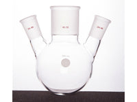 MSE PRO Slanted Three-Mouth Ball Bottle, Thick Wall and High Strength, Middle Grinding Mouth: 45/50, Side Grinding Mouth: 24/40, 500mL