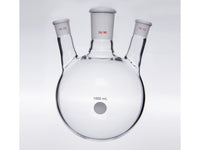 MSE PRO Slanted Three-Mouth Ball Bottle, Thick Wall and High Strength, Middle Grinding Mouth: 24/40, Side Grinding Mouth: 19/22, 1000mL