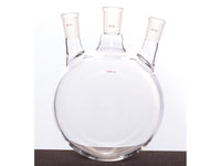 MSE PRO Slanted Three-Mouth Ball Bottle, Thick Wall and High Strength, Middle Grinding Mouth: 29/42, Side Grinding Mouth: 24/40, 3000mL