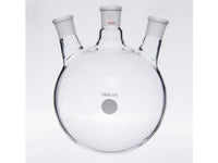 MSE PRO Slanted Three-Mouth Ball Bottle, Thick Wall and High Strength, Middle Grinding Mouth: 19/22, Side Grinding Mouth: 19/22, 1000mL