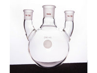 MSE PRO Straight Three-Mouth Ball Bottle, Thick Wall and High Strength, Middle Grinding Mouth: 19/22, Side Grinding Mouth: 14/20, 250mL