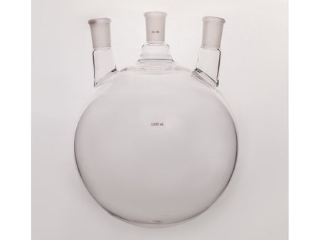 MSE PRO Small Angle Three-Mouth Ball Bottle, Thick Wall and High Strength, Middle Grinding Mouth: 24/40, Side Grinding Mouth: 24/40, 5000mL