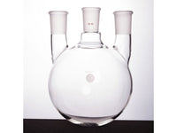 MSE PRO Straight Three-Mouth Ball Bottle, Thick Wall and High Strength, Middle Grinding Mouth: 29/42, Side Grinding Mouth: 29/42, 2000mL