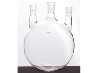 MSE PRO Straight Three-Mouth Ball Bottle, Thick Wall and High Strength, Middle Grinding Mouth: 29/42, Side Grinding Mouth: 29/42, 5000mL