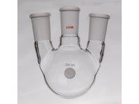 MSE PRO Small Angle Three-Mouth Ball Bottle, Thick Wall and High Strength, Middle Grinding Mouth: 34/45, Side Grinding Mouth: 24/40, 2000mL