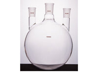 MSE PRO Straight Three-Mouth Ball Bottle, Thick Wall and High Strength, Middle Grinding Mouth: 34/45, Side Grinding Mouth: 24/40, 5000mL