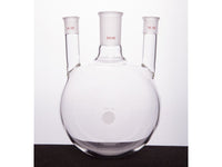 MSE PRO Straight Three-Mouth Ball Bottle, Thick Wall and High Strength, Middle Grinding Mouth: 24/40, Side Grinding Mouth: 14/20, 1000mL