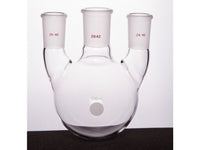 MSE PRO Straight Three-Mouth Ball Bottle, Thick Wall and High Strength, Middle Grinding Mouth: 29/42, Side Grinding Mouth: 24/40, 500mL