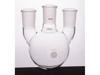 MSE PRO Straight Three-Mouth Ball Bottle, Thick Wall and High Strength, Middle Grinding Mouth: 29/42, Side Grinding Mouth: 29/42, 500mL