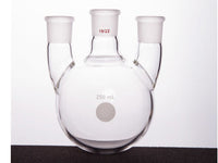 MSE PRO Straight Three-Mouth Ball Bottle, Thick Wall and High Strength, Middle Grinding Mouth: 19/22, Side Grinding Mouth: 19/22, 250mL