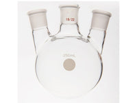 MSE PRO Small Angle Three-Mouth Ball Bottle, Thick Wall and High Strength, Middle Grinding Mouth: 19/22, Side Grinding Mouth: 19/22, 250mL