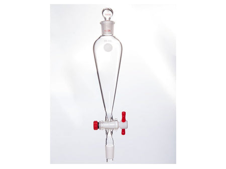 MSE PRO Separating Funnel, Upper Lower Mouth: 14/20, Hollow Glass Mouth Stopper, 2mm Glass Stopper, 50mL