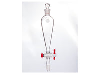 MSE PRO Separating Funnel, Upper Lower Mouth: 14/20, Hollow Glass Mouth Stopper, 2mm Glass Stopper, 50mL