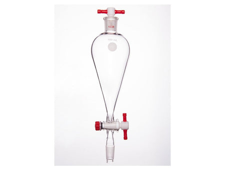 MSE PRO Separating Funnel, Upper Lower Mouth: 14/20, 2mm, PTFE Stopper, 100mL