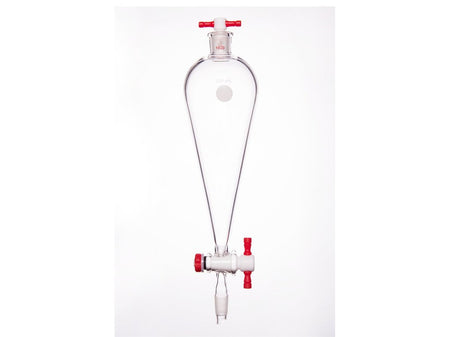 MSE PRO Separating Funnel, Upper Lower Mouth: 14/20, 4mm, PTFE Stopper, 250mL
