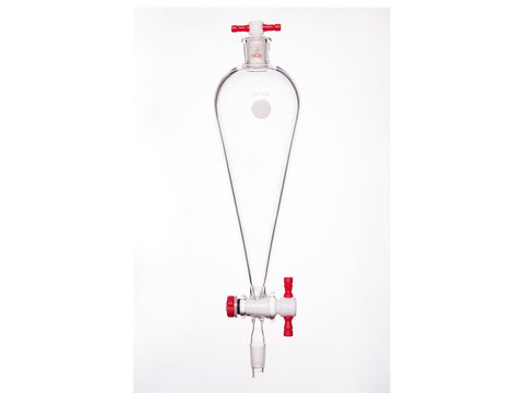 MSE PRO Separating Funnel, Upper Lower Mouth: 14/20, 4mm, PTFE Stopper, 250mL