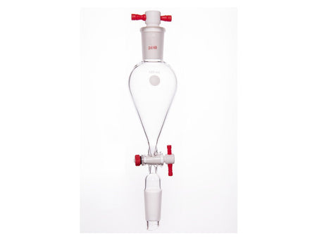 MSE PRO Separating Funnel, Upper Lower Mouth: 24/40, 2mm, PTFE Stopper, 125mL