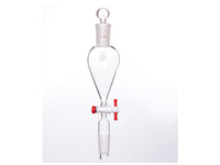 MSE PRO Separating Funnel, Upper Lower Mouth: 24/40, Hollow Glass Mouth Stopper, 2mm Glass Stopper, 125mL