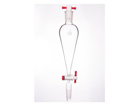 MSE PRO Separating Funnel, Upper Lower Mouth: 24/40, 4mm, PTFE Stopper, 250mL